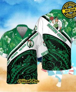 Boston Celtics Polynesian Pattern National National Basketball Association Hawaiian Shirt