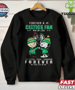 Boston Celtics Snoopy and Charlie Brown forever not just when we win T shirt