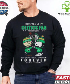 Boston Celtics Snoopy and Charlie Brown forever not just when we win T hoodie, sweater, longsleeve, shirt v-neck, t-shirt