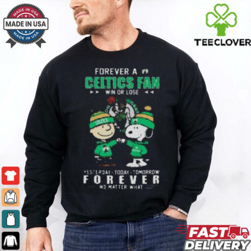 Boston Celtics Snoopy and Charlie Brown forever not just when we win T hoodie, sweater, longsleeve, shirt v-neck, t-shirt