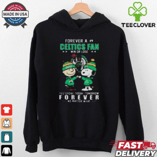 Boston Celtics Snoopy and Charlie Brown forever not just when we win T hoodie, sweater, longsleeve, shirt v-neck, t-shirt