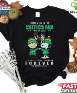 Boston Celtics Snoopy and Charlie Brown forever not just when we win T hoodie, sweater, longsleeve, shirt v-neck, t-shirt