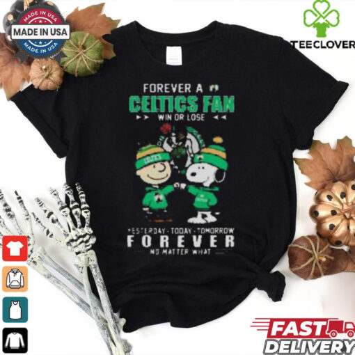 Boston Celtics Snoopy and Charlie Brown forever not just when we win T hoodie, sweater, longsleeve, shirt v-neck, t-shirt