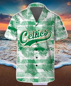 Boston Celtics Summer Hawaii Team Shirt Pattern Leaves Tropical Hawaiian Shirts And Beach Shorts