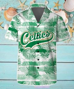 Boston Celtics Summer Hawaii Team Shirt Pattern Leaves Tropical Hawaiian Shirts And Beach Shorts