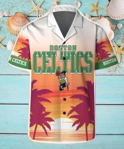 Boston Celtics Summer Hawaii Team Shirt Pattern Sunset Tropical Hawaiian Shirts And Beach Shorts