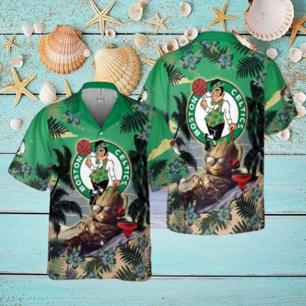 Boston Celtics Summer With Baby Groot Basketball Association All Over Print Hawaiian Set Boston Celtics Summer With Baby Groot Basketball Association All Over Print Hawaiian Set
