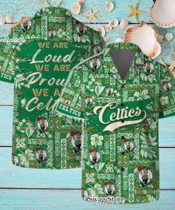 Boston Celtics Team Logo Pattern Classic Hawaiian Set