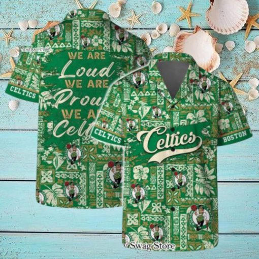Boston Celtics Team Logo Pattern Classic Hawaiian Set