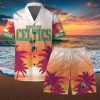 Boston Celtics Team Logo Pattern Sunset Tropical Hawaiian Set