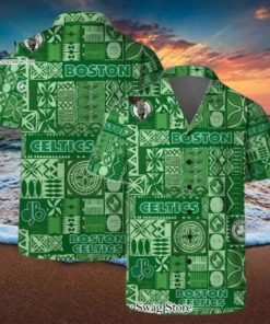 Boston Celtics Team Logo Tropical Pattern Hawaiian Set