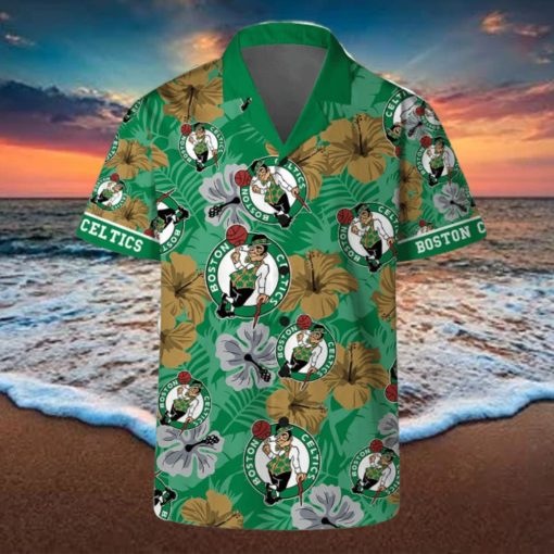 Boston Celtics Team NBA Hawaii Set Hawaiian Shirt And Beach Short For Fans