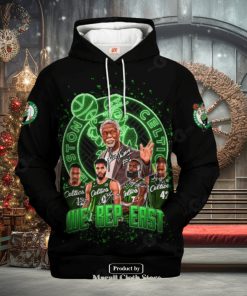 Boston Celtics We Rep Fast Black Signatures V2 Jogger Hoodie Sweatshirt 3D