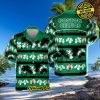 Boston Celtics White Hibiscus Flower On Green Background Print Hawaiian Shirt