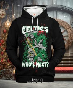 Boston Celtics Who Next Skull Jogger Design Hoodie Sweatshirt 3D