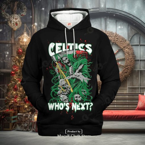 Boston Celtics Who Next Skull Jogger Design Hoodie Sweathoodie, sweater, longsleeve, shirt v-neck, t-shirt 3D