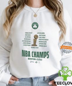 Boston Celtics Youth 2024 NBA Finals Champions Celebration Roster T Shirt