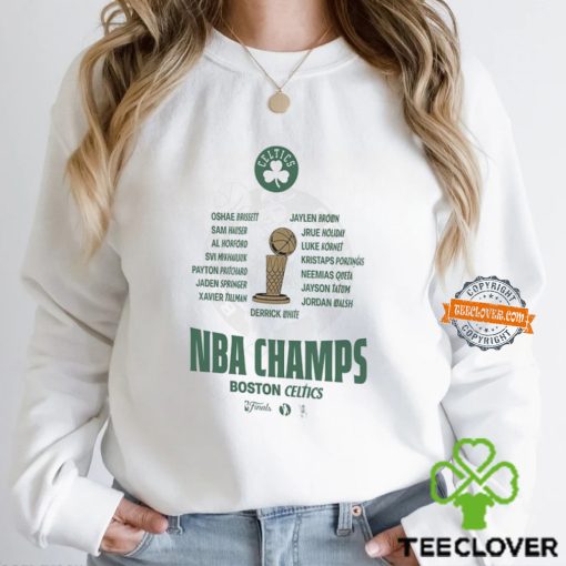 Boston Celtics Youth 2024 NBA Finals Champions Celebration Roster T Shirt