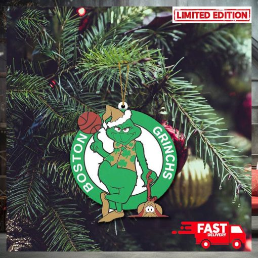 Boston Celtics x Grinch Chirtmas 2023 Gift For Fans NBA Tree Decorations Ornament