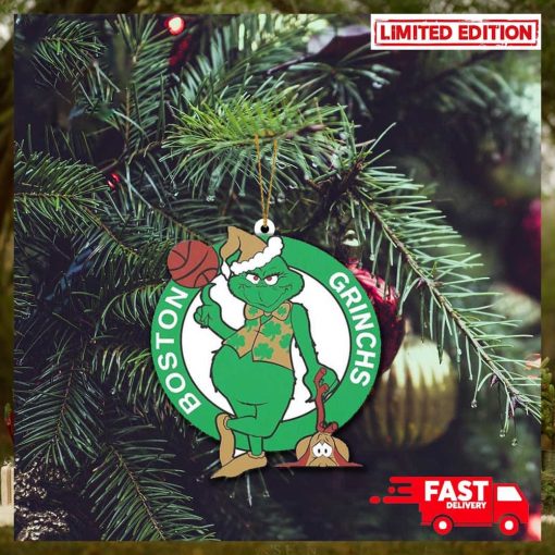 Boston Celtics x Grinch Chirtmas 2023 Gift For Fans NBA Tree Decorations Ornament