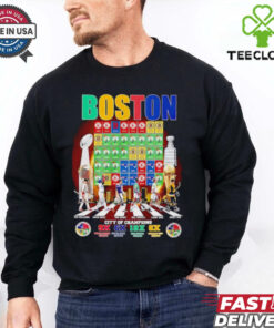 Boston City of Champions Abbey Road signatures shirt