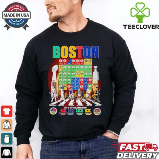 Boston City of Champions Abbey Road signatures shirt