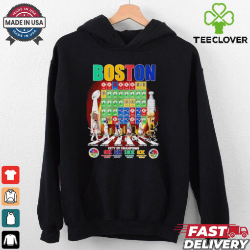 Boston City of Champions Abbey Road signatures shirt