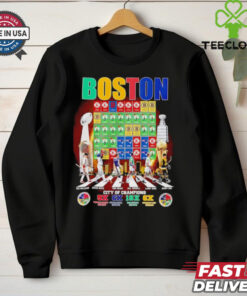 Boston City of Champions Abbey Road signatures shirt