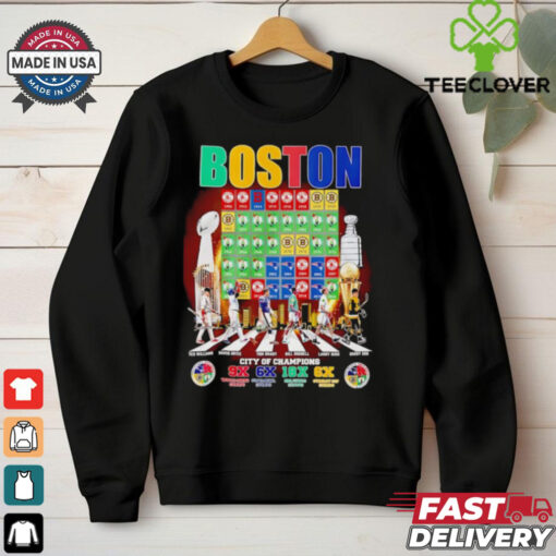Boston City of Champions Abbey Road signatures shirt
