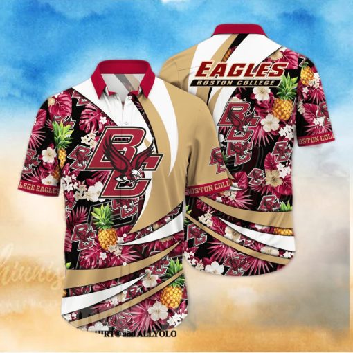 Boston College Eagles NCAA Floral 3D Hawaiian Shirt