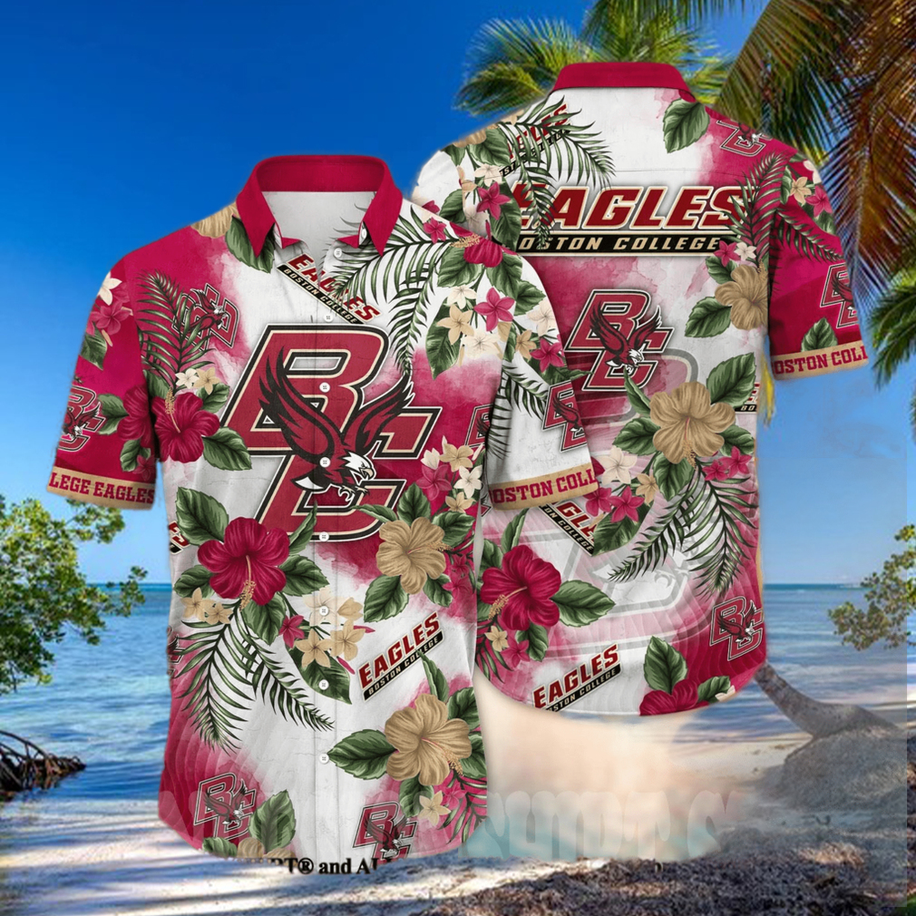 Boston College Eagles NCAA Floral Full Printing Classic Hawaiian Shirt Boston College Eagles NCAA Floral Full Printing Classic Hawaiian Shirt