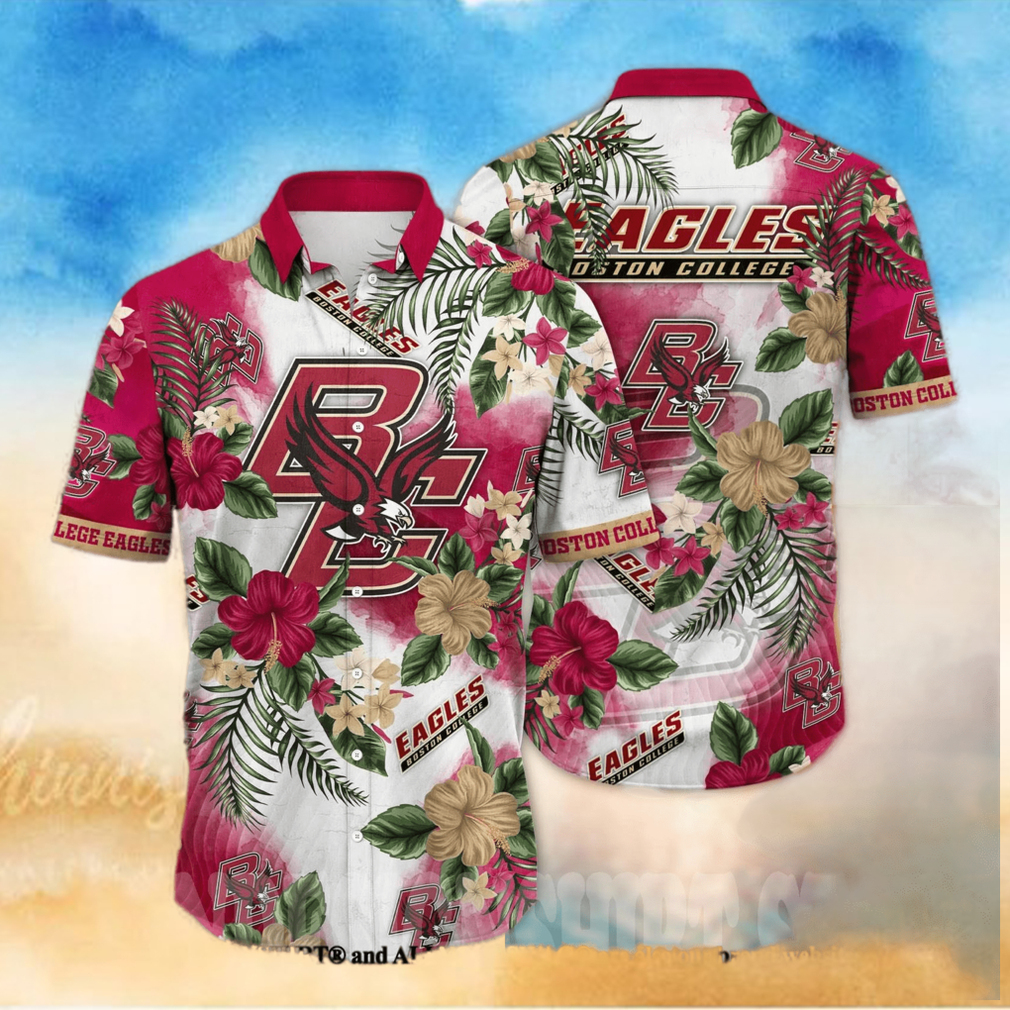 Boston College Eagles NCAA Floral Full Printing Classic Hawaiian Shirt Boston College Eagles NCAA Floral Full Printing Classic Hawaiian Shirt