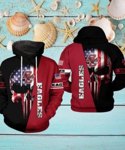 Boston College Eagles NCAA US Flag Skull 3D Printed Hoodie