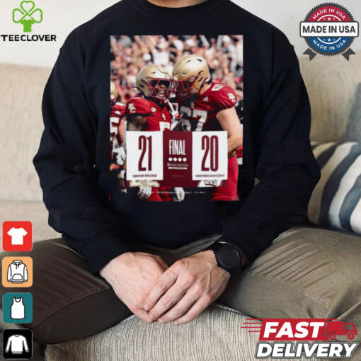 Boston College wins 21 20 Western Kentucky Football 2024 Gameday Final Score T Shirt