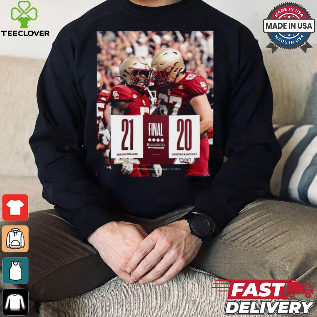 Boston College wins 21 20 Western Kentucky Football 2024 Gameday Final Score T Shirt Boston College wins 21 20 Western Kentucky Football 2024 Gameday Final Score T Shirt