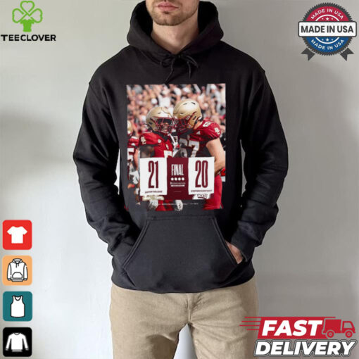 Boston College wins 21 20 Western Kentucky Football 2024 Gameday Final Score T Shirt