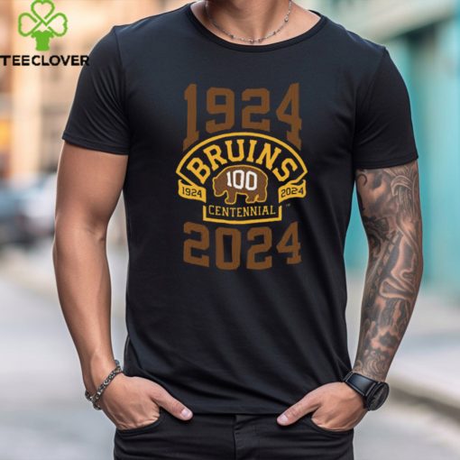 Boston Hockey Bruins Team 100th Season Hockey 1924   2024 T Shirt