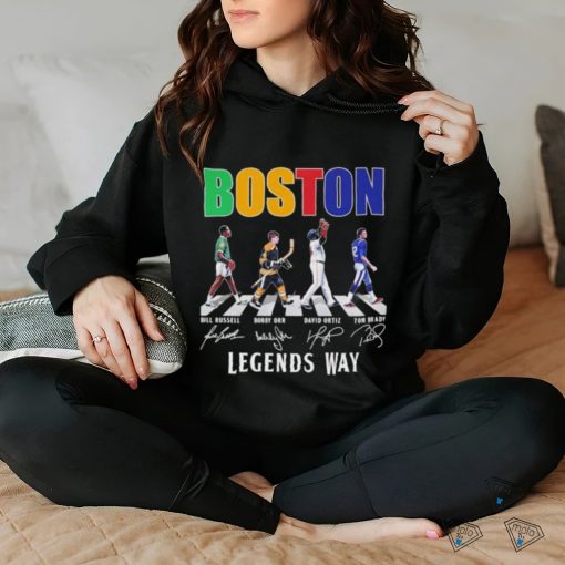 Boston Legends way Abbey Road Bill Russell Bobby Orr David Ortiz shirt