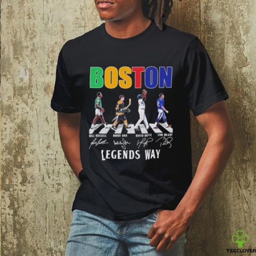 Boston Legends way Abbey Road Bill Russell Bobby Orr David Ortiz shirt