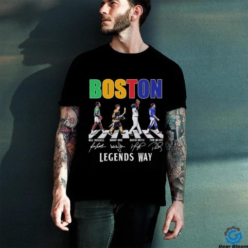Boston Legends way Abbey Road Bill Russell Bobby Orr David Ortiz shirt