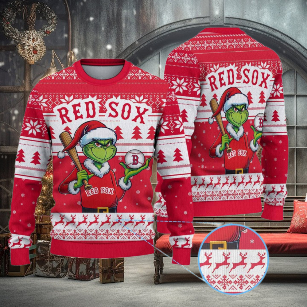Boston Red Sox Funny Grinch Christmas Sweater Boston Red Sox Funny Grinch Christmas Sweater