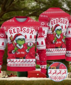 Boston Red Sox Funny Grinch Christmas Sweater