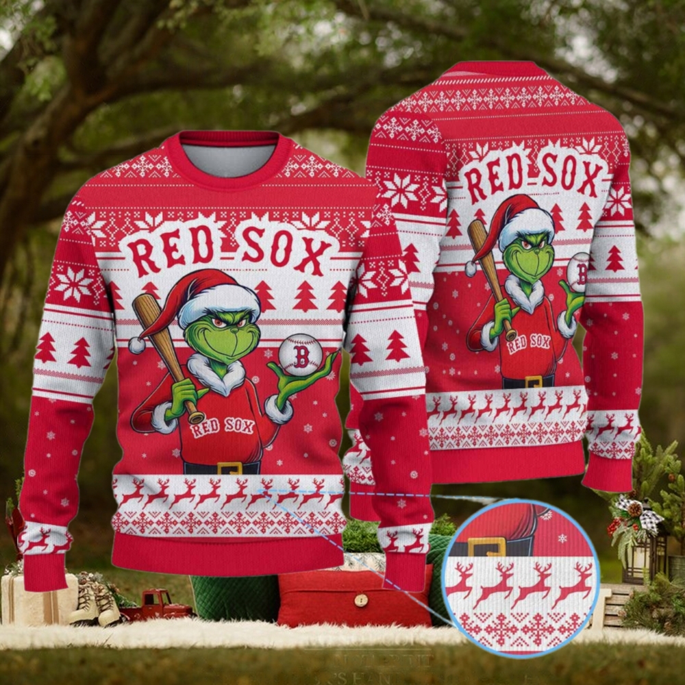 Boston Red Sox Funny Grinch Christmas Sweater Boston Red Sox Funny Grinch Christmas Sweater