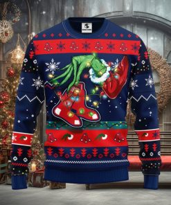 Boston Red Sox Funny Grinch Christmas Ugly Sweater