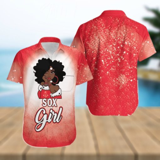 Boston Red Sox Girl African Girl MLB Team Hawaiian Shirt MLB Fans