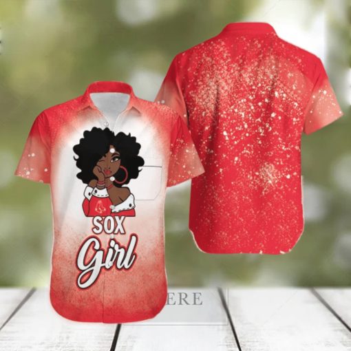 Boston Red Sox Girl African Girl MLB Team Hawaiian Shirt MLB Fans