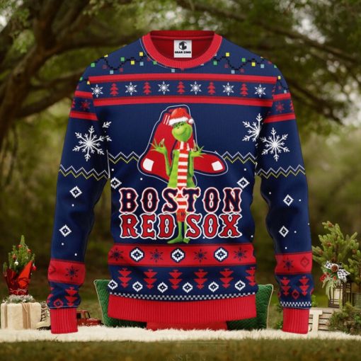 Boston Red Sox Grinch Christmas Ugly Sweater
