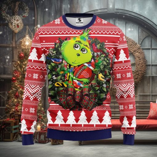 Boston Red Sox Grinch Hug Christmas Ugly Sweater