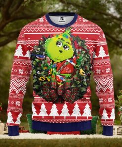 Boston Red Sox Grinch Hug Christmas Ugly Sweater