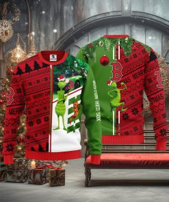 Boston Red Sox Grinch & Scooby doo Christmas Ugly Sweater 1